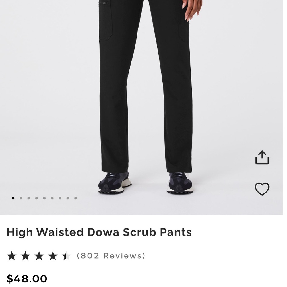 Figs High-Waisted Dowa Scrub Pants - Black